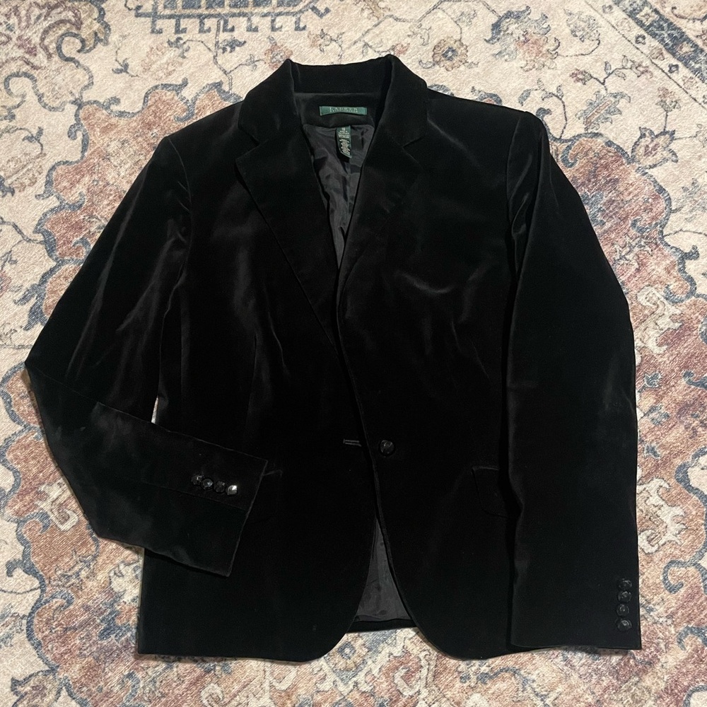 Ralph Lauren Black Velvet Blazer